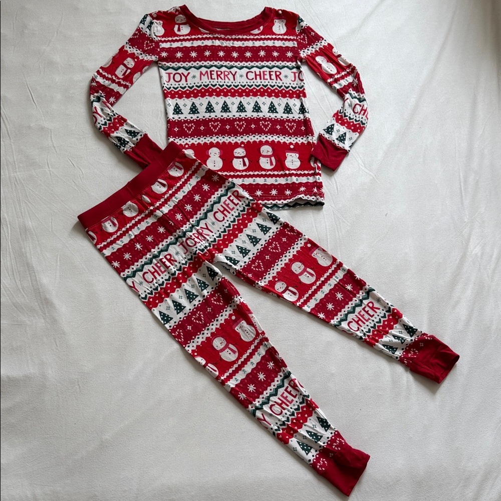 Little Sleepies Red and White Holiday Pajama Two Piece Set 3T